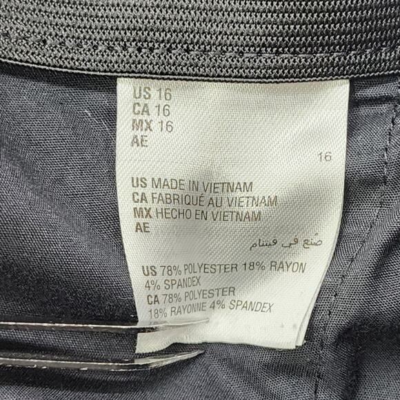 INC International Concepts Pants Womens 16 Black High Rise Slim Leg Office - Picture 5 of 12